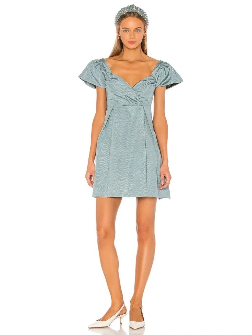LPA - Natasha Mini Dress In Dusty Blue - Size Small